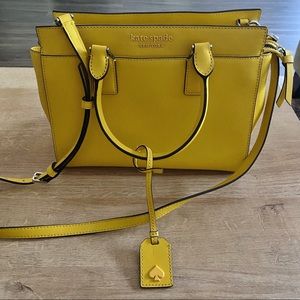 kate spade yellow shoulder satchel